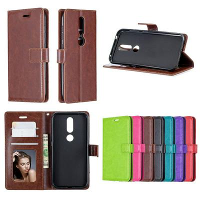 Crazy Horse Pattern PU Leather + TPU with Card Slots Wallet and Stand Support Cover Case for Nokia 4.2