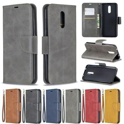 Wallet Case for Nokia 3.2, Plain Imitation Leather Phone Case with Card Slots and Hidden Kickstand