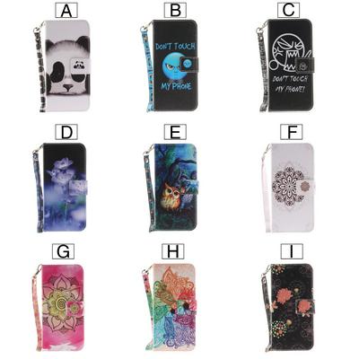 4th Colored Painting Side Flip PU Leather + Soft TPU Wrist Strap with Card Slots and Stand Wallet Protective Case for Xiaomi Redmi Note 5 Pro / Note 5