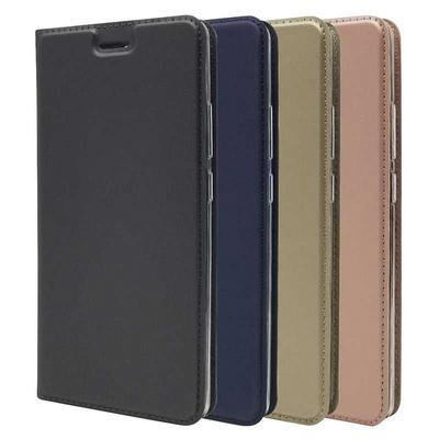 Voltage Magnetic Attraction Solid Color Side Flip Shockproof PU Leather + Transparent TPU with Card Slot and Stand Protective Case for Nokia 7 Plus
