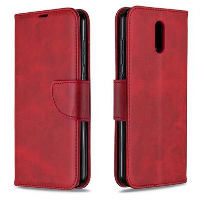 Solid Color Sheep Pattern Shock-Absorption Side Flip PU Leather + Soft TPU Card Slots with Magnetic Buckle and Stand Wallet Case for Nokia 2.3