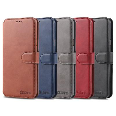 Calf Pattern Shockproof Side Flip PU Leather + Soft TPU Card Slots with Picture Frame Magnetic Buckle and Stand Wallet Case for Samsung Galaxy A6s