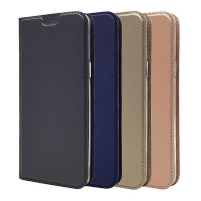 Voltage Magnetic Attraction Solid Color Side Flip Shockproof PU Leather + Transparent TPU with Card Slot and Stand Protective Case for Samsung Galaxy S9