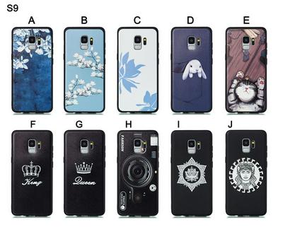 Cat Plum Snow Colored Pattern Anti-Scratch Soft TPU Back Cover Protective Case for Samsung Galaxy S9 