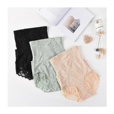 Women's Tummy Control Underwear Floral Shapewear Panties High Waisted Shaping Brief