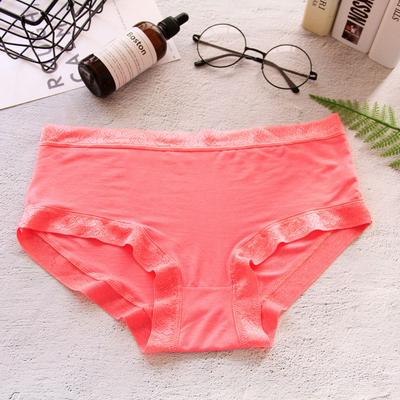 One-Size Solid Color Bamboo Charcoal Fiber Seamless Mid-Waist Comfortable Underpants for Women