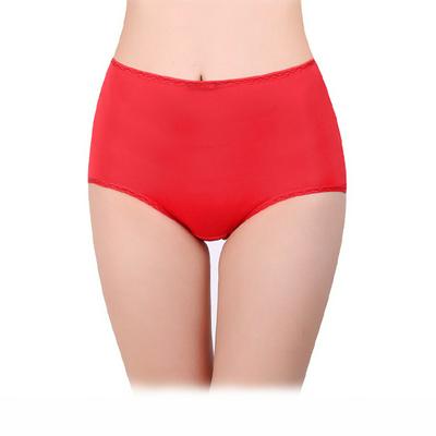 227 Bow-Knot Design Solid Color Soft Comfortable Cotton + Spandex Seamless Large Middle Waist Briefs for Women
