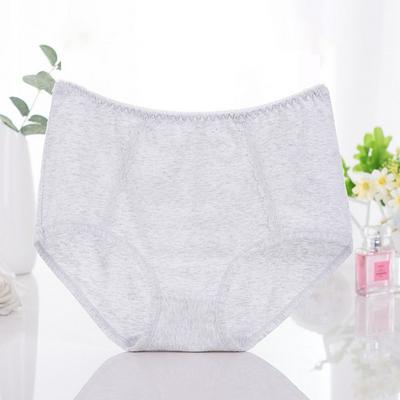 One-Size Solid Color Middle Waist Color Cotton Lace Edge Hip-Lifting Soft Comfortable Briefs for Women