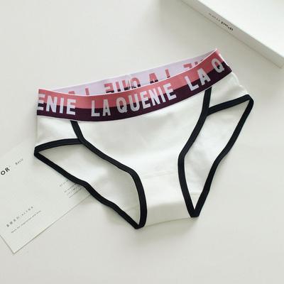 9011 Sports Style Letters Belt Thread Occident Pure Cotton Sexy Comfort Middle Waist Ladies Underpants