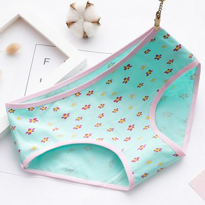 Cartoon Full Printed Cute Pack Hip Cute Middle Waist Pure Cotton Women Underpants