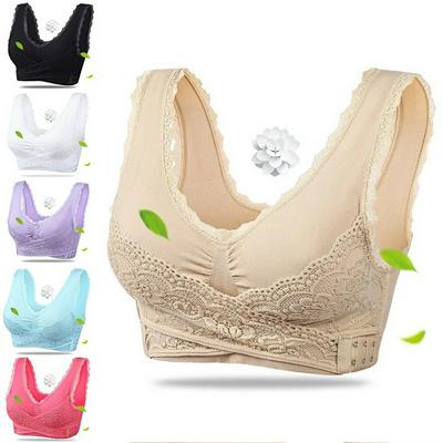 Side Buckle Lace Gathered Sports Bra no Steel Ring Fitness Underwear Yoga Vest