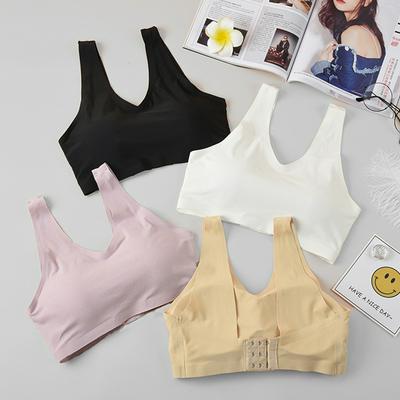 Women's Ice Silk Breathable Mesh Seamless No Steel Ring Bra