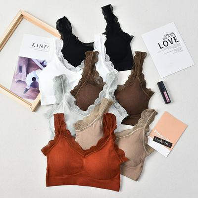 Women's Sexy No Steel Ring Thread Beauty Back Lace Wrapped Chest Bra