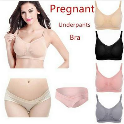Women Feeding Nursing Pregnant Maternity Bra Maternity Capri Maternity Capri Pants Low-Waist Underpants