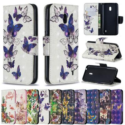 Wallet Case for Nokia 2.2, Leather Phone Cover with 3D Printing Visual Effect