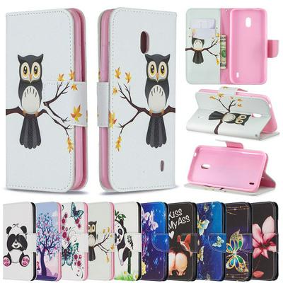 Printed Wallet Case for Nokia 2.2, Stitching-reinforced Leather Phone Cover with Card Pockets, Cash Pocket, and Hidden Kickstand