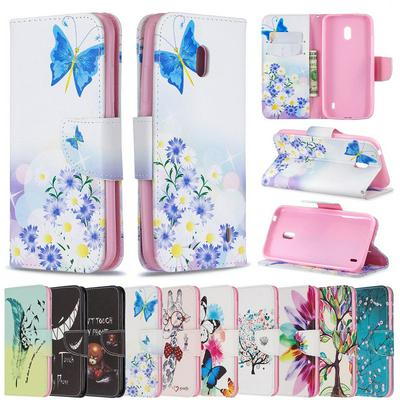 Wallet Case for Nokia 2.2, Colored Painting Leather Phone Cover with Magnetic Closure and Kickstand