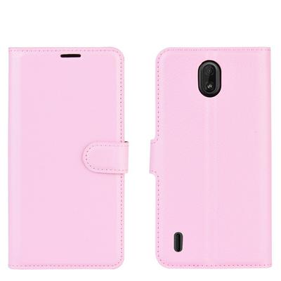 Litchi Pattern Side Flip Shockproof PU Leather + Soft TPU Magnetic Buckle with Stand and Card Slots Wallet Case for Nokia C1
