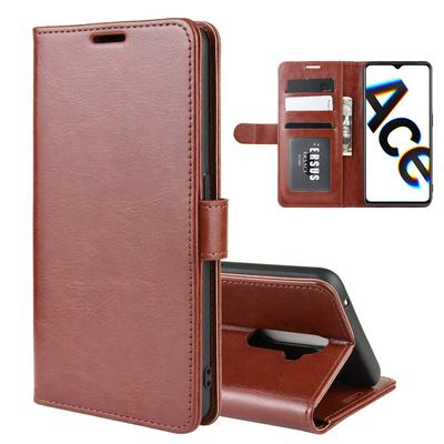 R64 Pattern Single Fold Edge Side Flip Shockproof PU Leather + Soft TPU Card Slots with Picture Frame and Stand Wallet Protective Case for OPPO Reno Ace / Realme X2 Pro