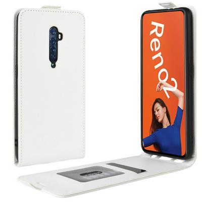 R64 Pattern Single Fold Edge Up and Down Vertical Flip PU Leather + Soft TPU with Card Slot and Magnetic Buckle Protective Case for OPPO Reno 2