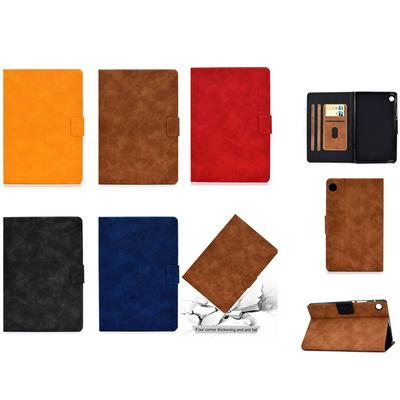 Solid Color Cowhide Pattern Anti-fall Shockproof Clamshell PU Leather +TPU Tablet Protective Cover with Card Slots for HUAWEI MatePad T8