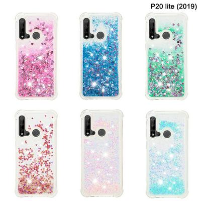Anti-fall Glitter Quicksand Transparent TPU Back Case for Huawei P20 lite (2019)
