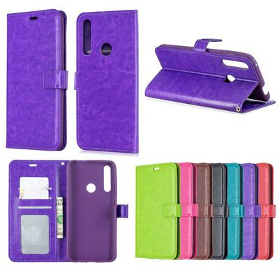 Crazy Horse Pattern PU Leather + TPU with Card Slots Wallet and Stand Support Cover Case for Huawei P Smart Z 