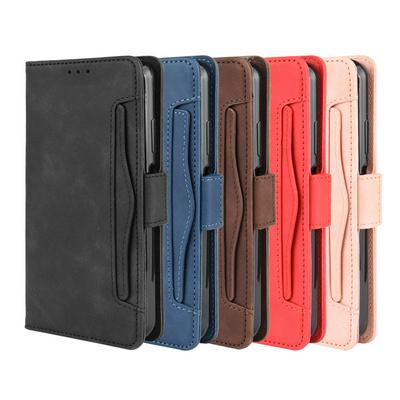 Solid Color Side Flip Shockproof PU Leather + Soft TPU Multi-Card Slots with Magnetic Buckle and Stand Wallet Case for Huawei P40 Lite / Nova 6 SE