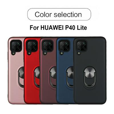 Thor Shockproof 2 in 1 Detachable Hard PC + Soft TPU with Pull Ring Kickstand Back Cover Case for Huawei P40 Lite
