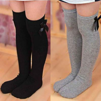 Lovely Girls Kids Toddler Bow Knee High Socks Colours Silk Bow 1 to 8 Years Old Suitable Stocking