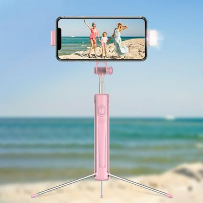 Bluetooth Selfie Stick and Tripod with Light and Remote Shutter for Streaming, Photography