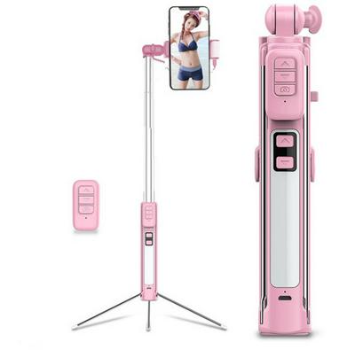 Bluetooth Selfie Stick and Tripod 160cm Stand with Remote Shutter for Streaming, Photography