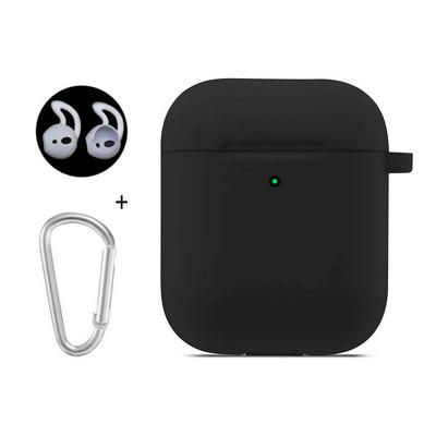 Silicone Shock Resistant Bluetooth Earphone Protective Case Cover For Apple AirPods with Keychain