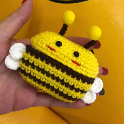 Knitting Apple Airpods Pro 3 Case Keychain AirPod Earbud Charging Bluetooth Earphone Protective Hard Cover Case 