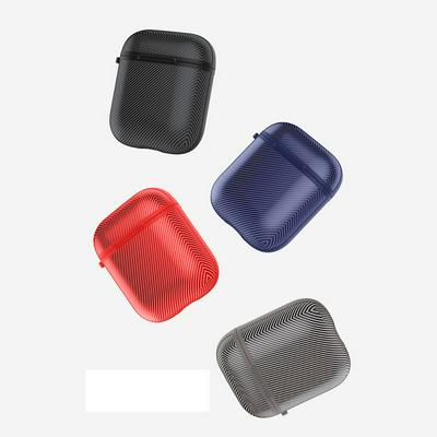 Carbon Fiber Pattern TPU Bluetooth Earphone Cover AirPods Case Cover Protective Skin Charging Case