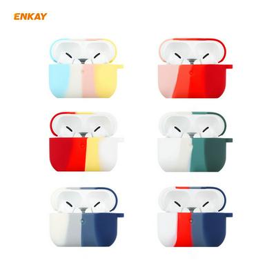 ENKAY Hat-Prince ENK-AC8102 Four-color Rainbow Series 3 in 1 Anti-lost Rope + Hook + Earphone Protective Cover for Apple AirPods Pro