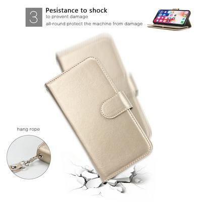 Solid Color Side Flip PU Leather + Soft TPU Picture Frame with  Picture Frame and 9 Cards Slot Wallet Protecting Cover Case for iPhone XR 6.1