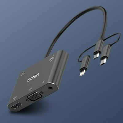 USB-C to HDMI Adapter. 3 in 1 Phone to HDMI, VGA, AV Adapter