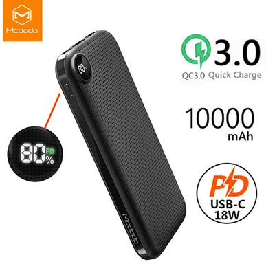 Mcdodo Power Bank 10000mAh 18W Type-C PD+ QC 3.0 Fast Charging  for iPhone HUAWEI XIAOMI Samsung