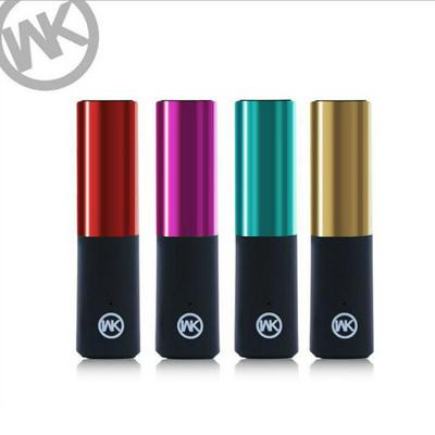 WK Creative Lipstick Shaped 2400mAh Mini Portable Power Bank for Phones Tablets