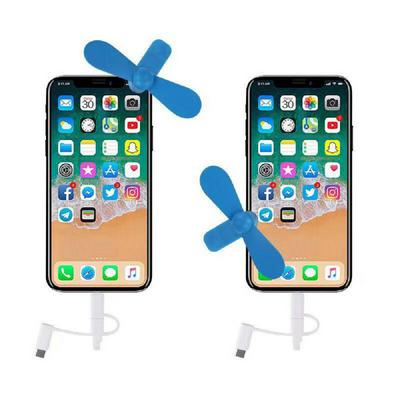 Cell Phone Fan Cell Portable 3 in 1 Mobile Phone Cooling Fan for iPhone, Samsung, Google Pixel, HUAWEI