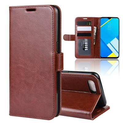 R64 Pattern Single Fold Edge Side Flip Shockproof PU Leather + Soft TPU Card Slots with Picture Frame and Stand Wallet Protective Case for OPPO Realme C2 / OPPO A1K
