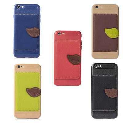 Card Holder Slots Stand Support with Picture Frame PU Leather Coated PC + TPU Back Cover Protective Case for OPPO A39 / A57