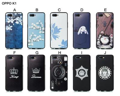 Soft Printed Phone Case for OPPO K1, TPU Shockproof Phone Cover