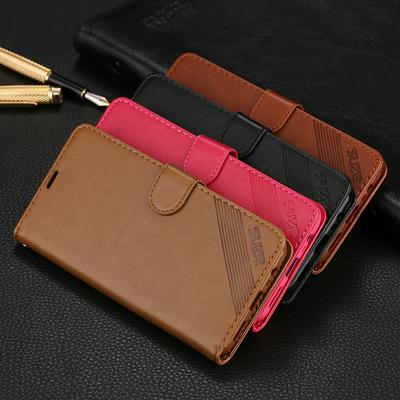 AZNS Solid Color Shockproof Side Flip PU Leather + Soft TPU Card Slots with Stand and Magnetic Buckle Wallet Case for OPPO K1