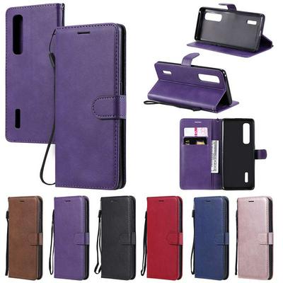 Solid Color Wrist Strap Style Shockproof Side Flip PU Leather + Soft TPU Card Slots with Magnetic Buckle and Stand Wallet Case for Oppo Find X2 Pro