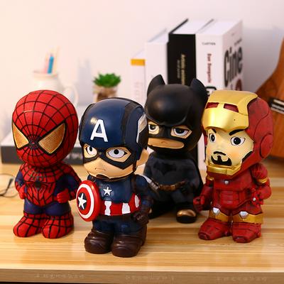 Avengers Captain America Spider-Man Piggy Bank Piggy Bank Cartoon Decoration