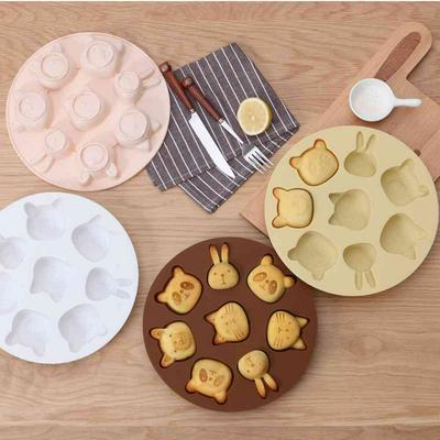 Household Use Cute Cartoon Silicone Cake Mould Baking Tools- Gas Electromagnetic Universal