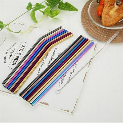 Reusable 304 Stainless Steel Drinking Straws for Cold Beverage