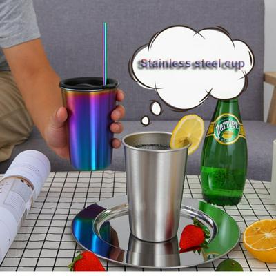 500ml Heavy -duty Stainless Steel Cups Lead-free Single Wall Mug